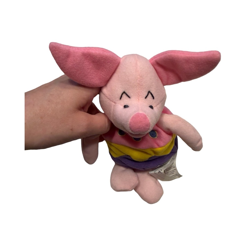 Disney‎ Store Easter Egg Piglet Plush Winnie the Pooh Pink Purple Stuffed Toy